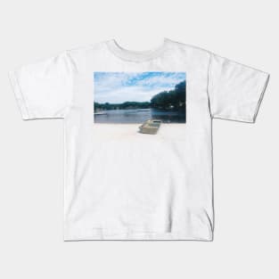 Summer Day Lakeside Boat Kids T-Shirt